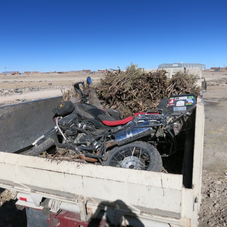 Así amaneció la moto