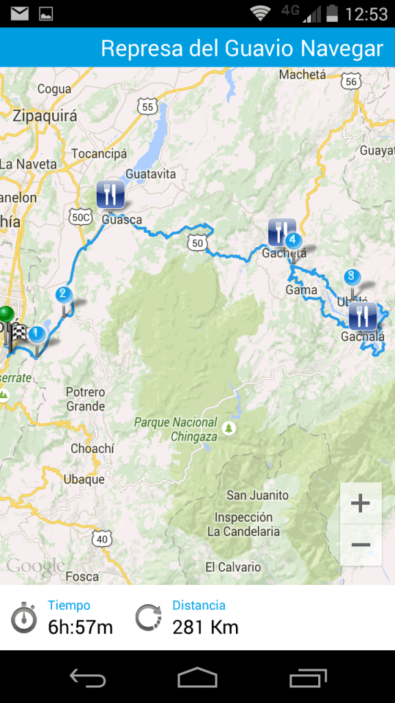 Mapa del recorrido